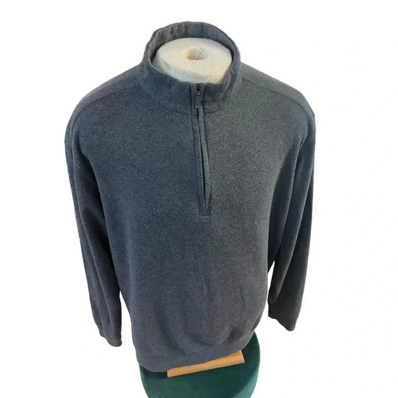 PORT AUTHORITY mens 1/4 zip gray pullover size xl - Picture 6 of 8